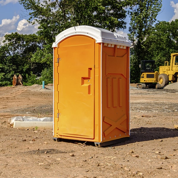 how often are the porta potties cleaned and serviced during a rental period in Dayton Maine